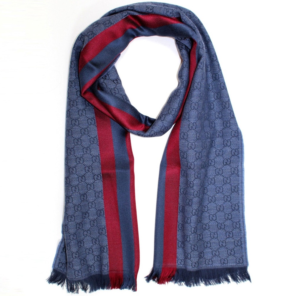 Gucci Signature Stripe GG Logo Scarf